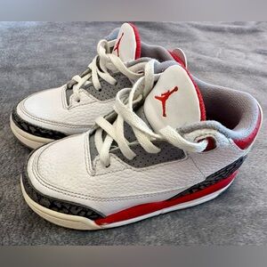 Nike Air Jordan Retro 3 “Fire Red” White Cement Grey 2022 TD Size 9 DM0968-160